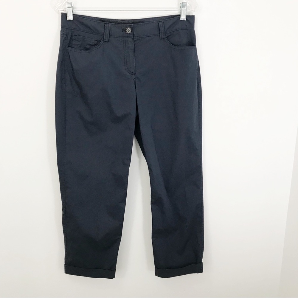 THEORY lightweight navy cotton chino capri pants 4